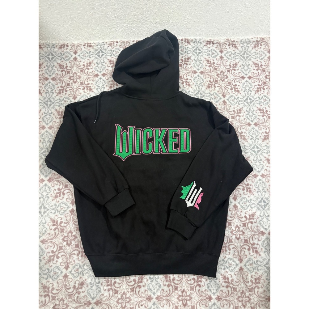 Wicked Movie Licensed Character Zip Up Hoodie Black XL 6QSJ001-4L16